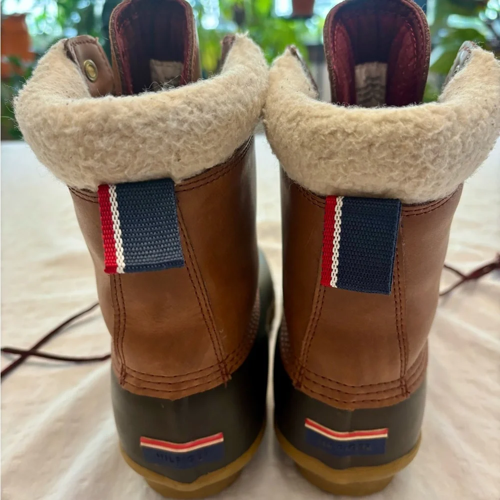 Tommy Hilfiger Ankle Boots Brown and Black with Plush Lining - Picture 1 of 8